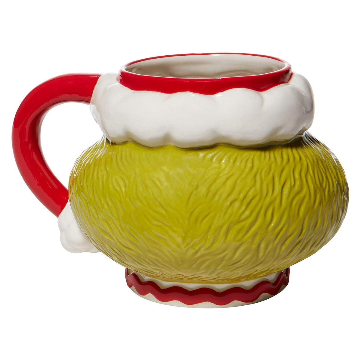 Department 56 Dr. Seuss Grinch Santa Face - Taza de café esculpida, 32 onzas, multicolor