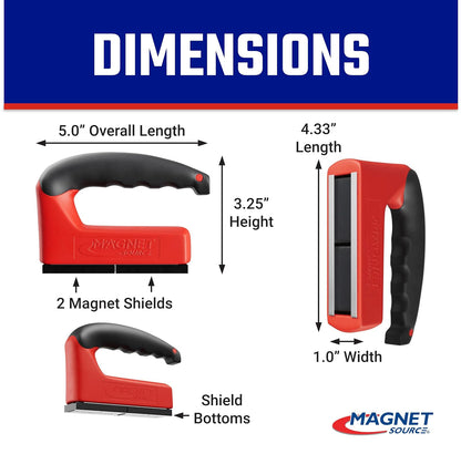Master Magnetics 07501 Imán Fuerte Mango Ergonómico 100 Libras | Rojo, paquete de 1