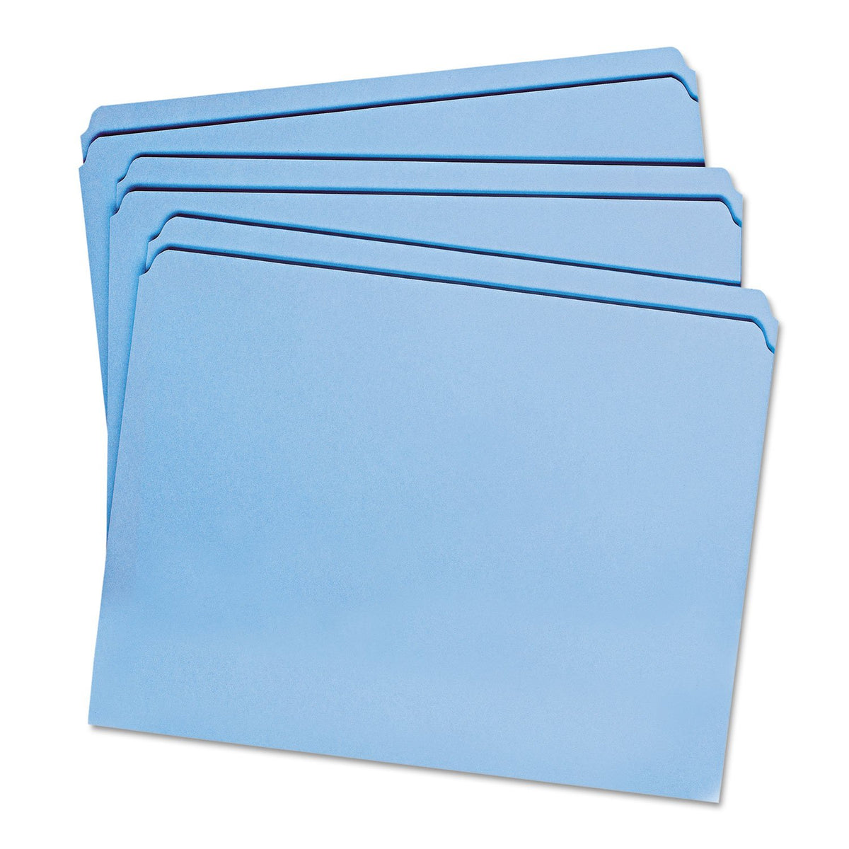Smead Straight Cut Archivo Carpetas, reforzada Tab, tamaño carta, 100 por caja, Azul, Letter