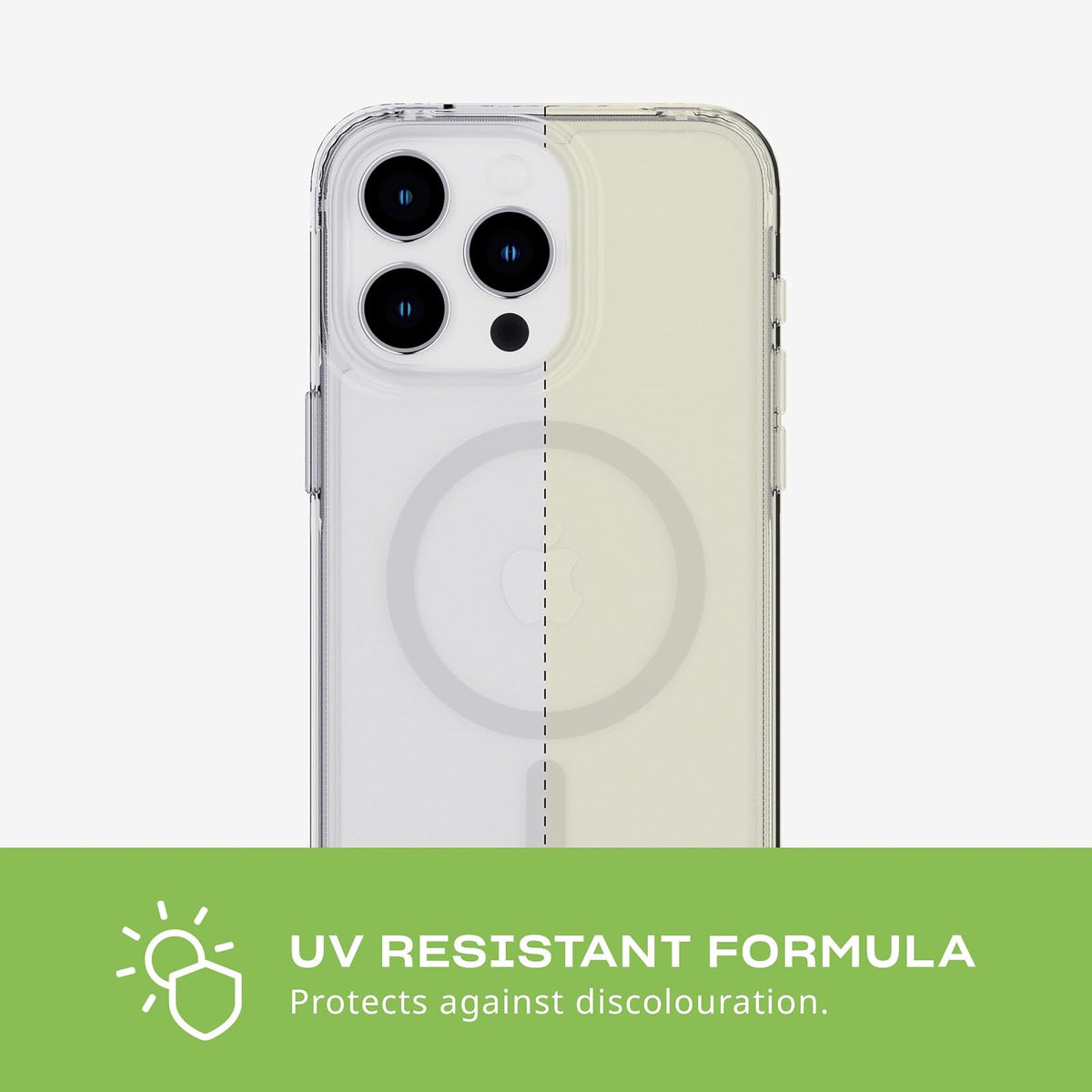 Tech21 EVO - Funda Transparente para iPhone 15 Pro MAX, Compatible con MagSafe, Funda de protección contra Impactos, Transparente