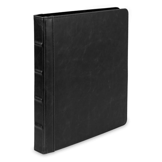 Samsill - Carpeta de piel clásico de 3 anillas, organizadores profesionales, carpeta planificadora, carpeta de 3 anillas, tamaño de letra 8.5 x 11, sin cierre, piel sintética