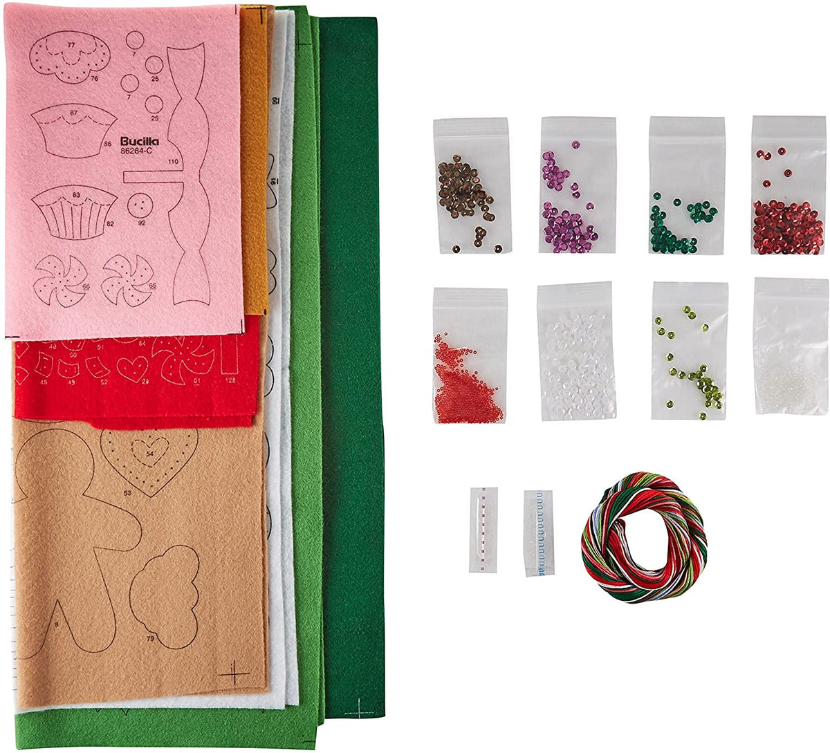 Bucilla Kit de Corona de Apliques de Fieltro, Redondo, 38.5 cm, 86264 Galletas y Dulces