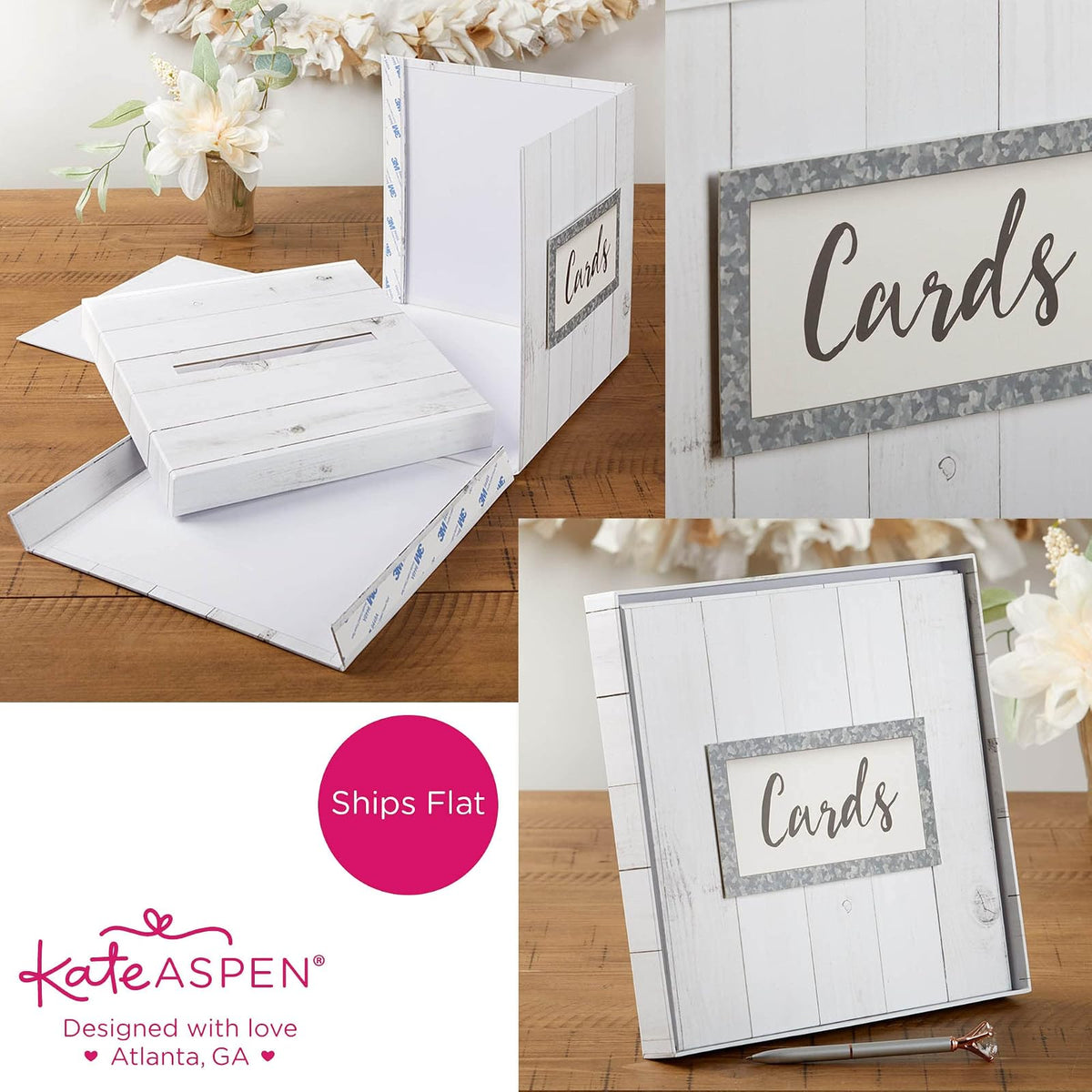 Kate Aspen - 28469NA Kate Aspen Rustic Wood Gift Card Box, One Size