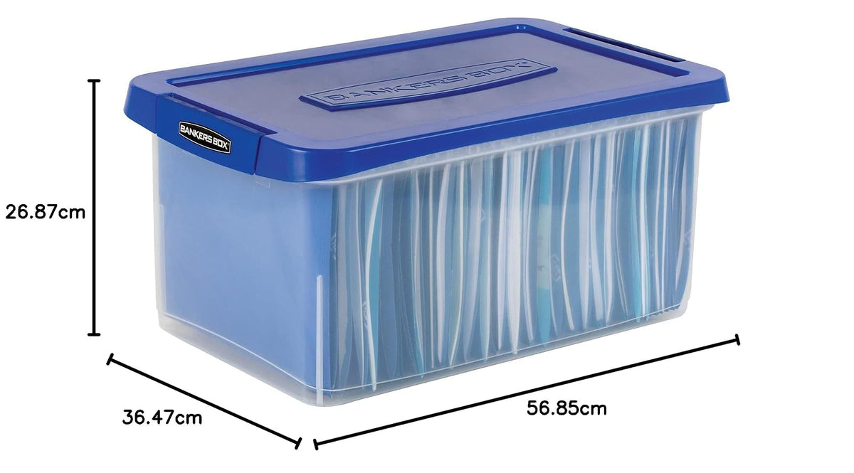 Bankers Box - Caja de plástico resistente de 20 pulgadas