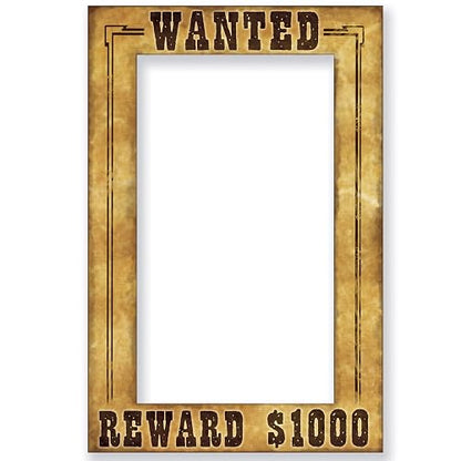 Beistle 52158 - Marco para fotos estilo Western Wanted. 60 x 40 cm, multicolor