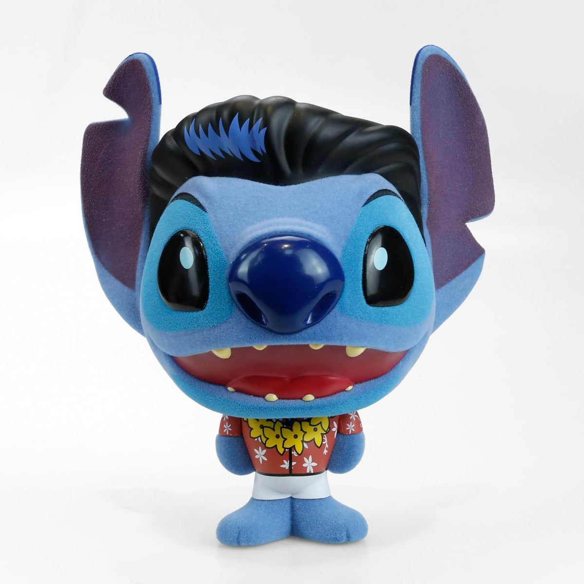 Kidrobot Colección Disney: Lilo and Stitch Blue Hawaiian Elvis Stitch Flocado 10 cm Bhunny Stylized PVC Figura