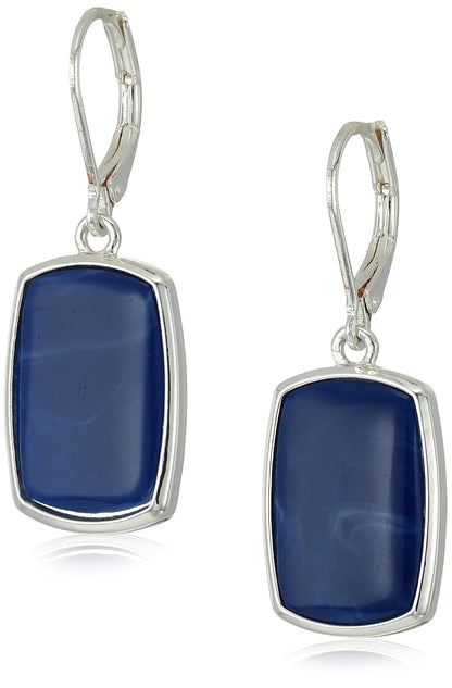 Nine West - arete de gota para mujer, accesorios de joyería de moda para uso diario y ocasión especial, aretes ligeros para looks de día y noche - Azul, Plateado