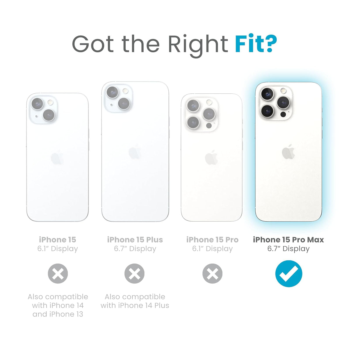 Speck - Funda para iPhone 15 Pro Max - ClickLock - Bloqueo antideslizante, construido para MagSafe, agarre de protección contra caídas, resistente a los arañazos, tacto suave, funda para teléfono de 6.7 pulgadas, agarre Presidio2 azul costero/gris polvo/b