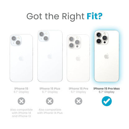 Speck - Funda para iPhone 15 Pro Max - ClickLock - Bloqueo antideslizante, construido para MagSafe, agarre de protección contra caídas, resistente a los arañazos, tacto suave, funda para teléfono de 6.7 pulgadas, agarre Presidio2 azul costero/gris polvo/b