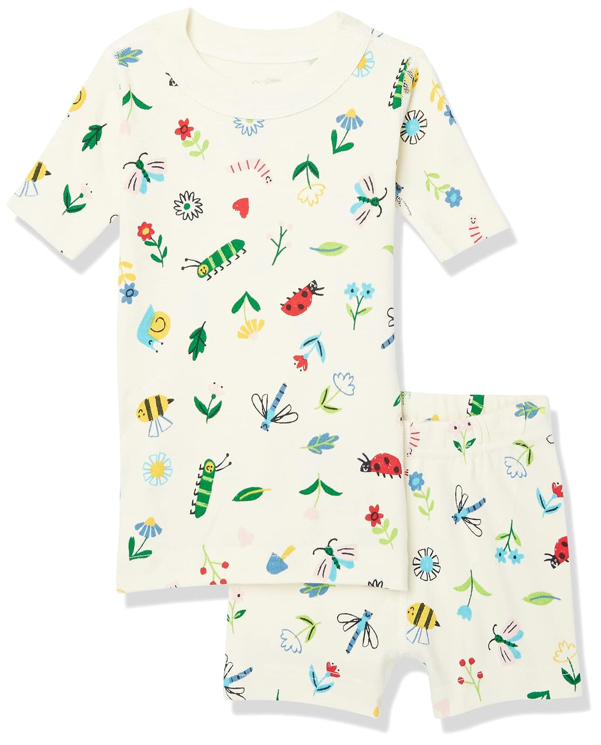Moon and Back by Hanna Andersson Conjunto de Pijama Corto de algodón orgánico de 2 Piezas Conjunto de Pijama para Unisex niño