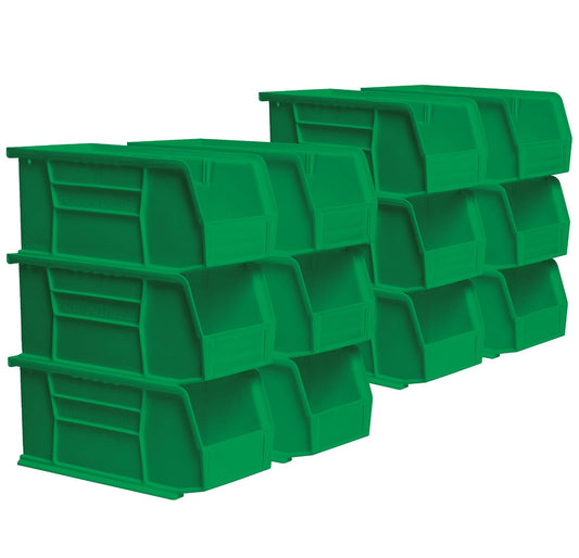 Akro-Mils 30230 Plastic Storage Stacking Hanging Akro Bin, 11-Inch by 5-Inch by 5-Inch, Green, Case of 12