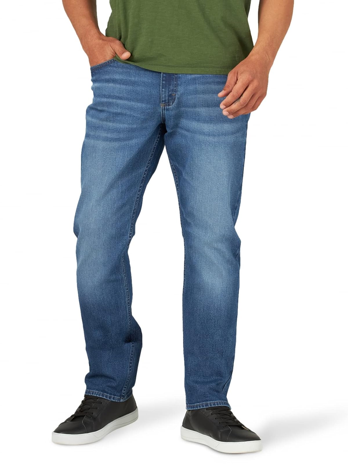 Wrangler Jeans Elásticos de Ajuste Atlético para Hombre, Mezclilla Resistente - Hayes - 32W x 34L