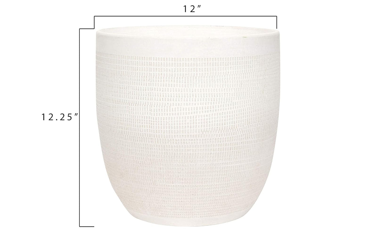 Creative Co-op - Botella de Vidrio, Color Verde, Blanco, 12 Inch Round, 1