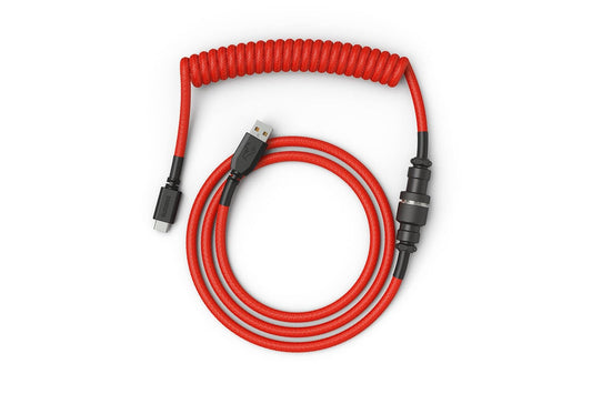 Glorious - Cables trenzados artesanales USB-C para teclados mecánicos de juegos (Rojo)