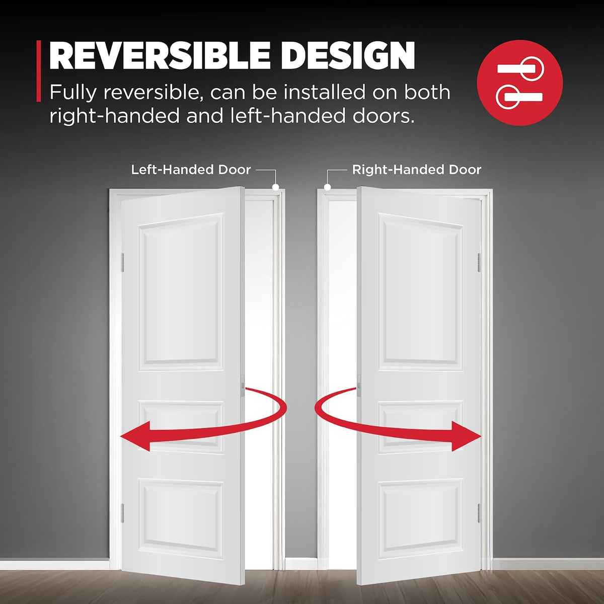 Kwikset Henley Manija de puerta para manija, palanca de una sola cara para armarios, puertas dobles francesas y despensa, palanca interior reversible sin giro negro mate, con protección Microban