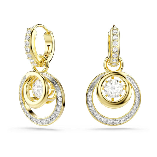 Swarovski Hyperbola Collezione, Taglio rotondo, Bianco, Placcato tonalità oro