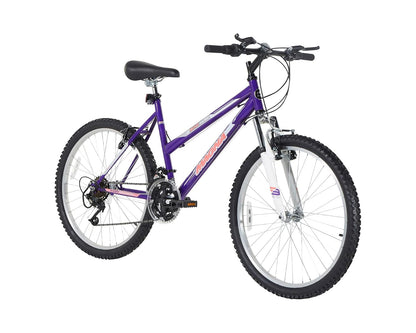 Dynacraft - Bicicleta de montaña Magna Echo Ridge, diseño resistente y duradero, perfecto para adolescentes y adultos que aprenden a montar, resistente y fácil de montar, ideal para aventureros - Púrpura - 24 pulgadas