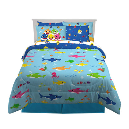 Franco Pokémon Juego de Ropa de Cama, 7 Piezas, Tamaño Matrimonial - 7 Piece Full Size - Tiburón bebé