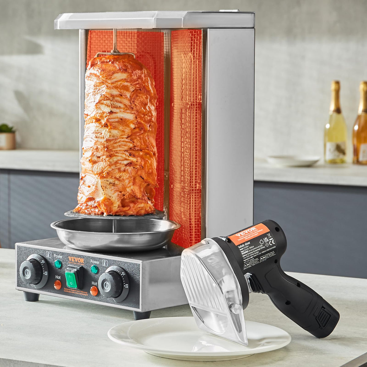 VEVOR Cuchillo eléctrico Shawarma