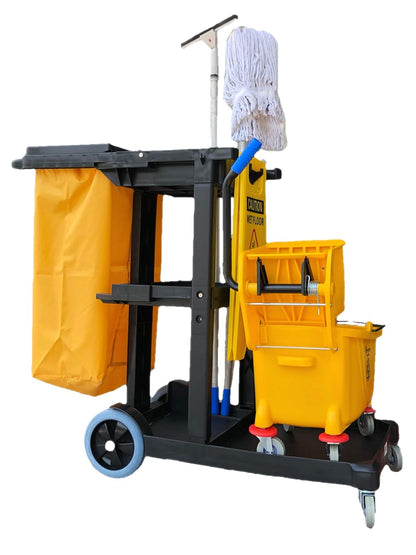Simpli-Magic 79191 Carrito de Limpieza, Comercial, Negro