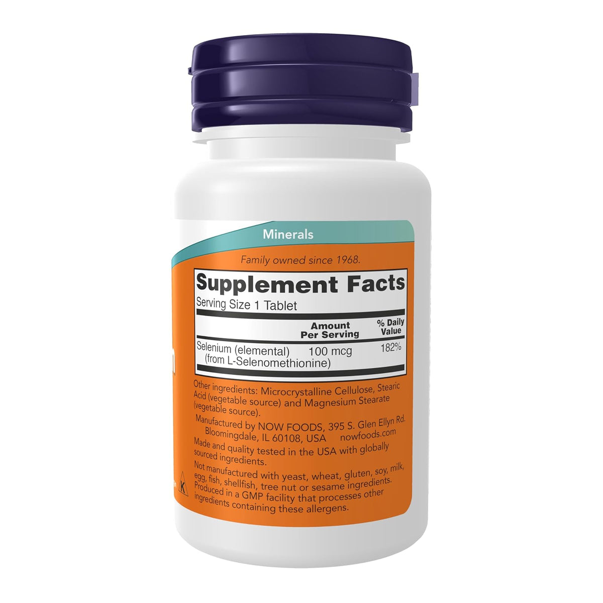 Tabletas de Selenio 100mcg 100 pz