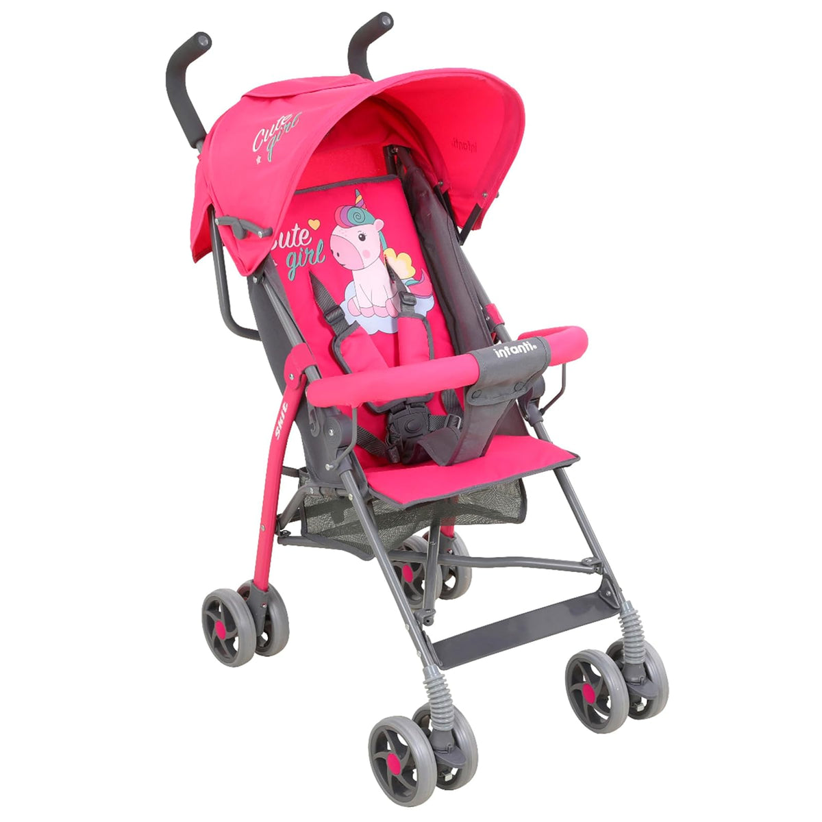 Infanti Carriola de Bastón SKIT Dino Azul, 6m-15kg - Llama rosa