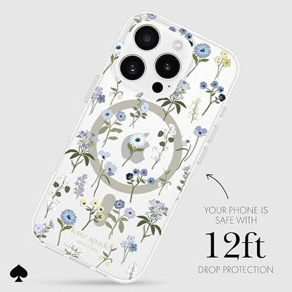 Kate Spade New York - Funda para iPhone 16 Pro, diseño de Flores Preciosas | Compatible con MagSafe - Funda ligera de diseño para iPhone 16 Pro con revestimiento antiarañazos y precioso diseño de flores