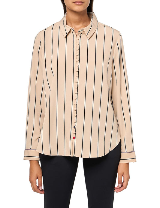 Tommy Hilfiger Camisa Manga Larga Rayas Gris Mujer Adulta