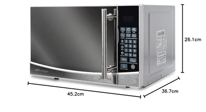 Microondas Xwave Mirage, 0.7 pies, 9 programas predeterminados, acabado tipo espejo, descongelamiento y coccion por pero, plata, modelo MWD020E-PLATA