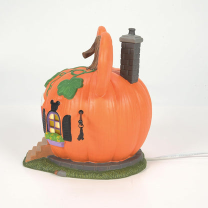 Department 56 Disney Village Halloween Mickey Mouse Pumpkintown House Lit Building, 5.83 Pulgadas, Multicolor