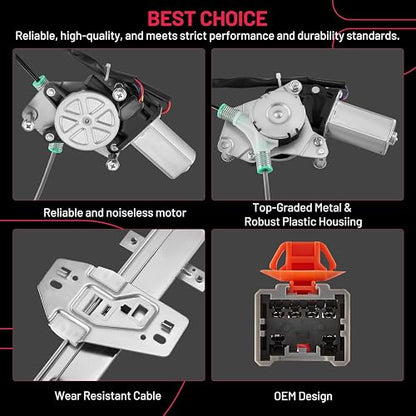 BDFHYK 748-131 Elevalunas eléctrico con motor delantero izquierdo para 2003 2004 2005 2006 2007 2008 2009 2010 2011 Honda Element 03 04 05 06 07 08 09 10 10 1 1 (Adecuado para para Automóviles con posición