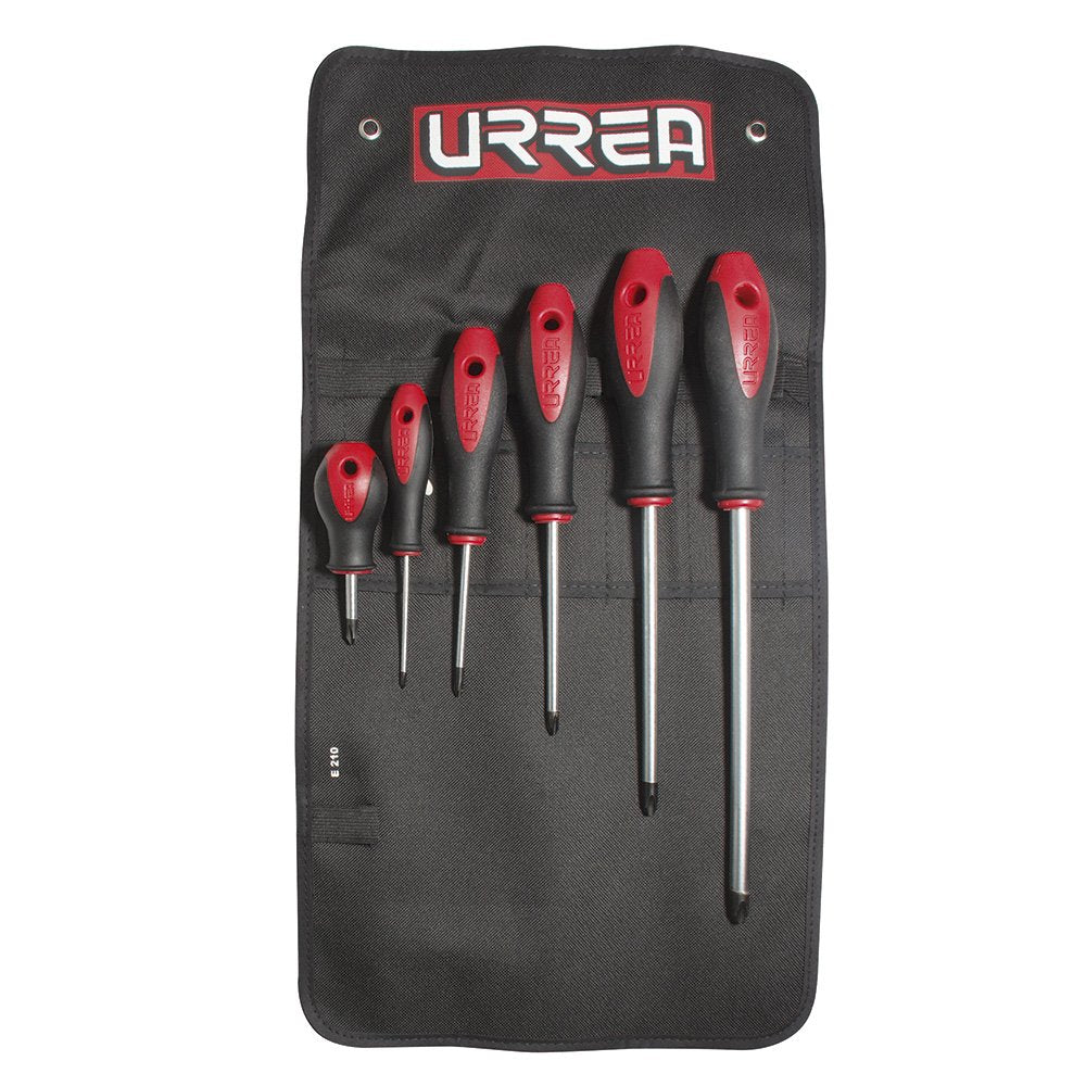 Urrea 8600A Juego de destornilladores con mango punta Phillips, 6 piezas