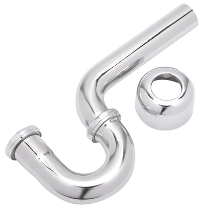 Westbrass A400-1-26 - Trampa en P de calibre 17 de 1-1/2 pulgadas OD con brida de caja alta, cromo pulido