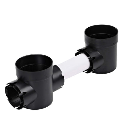 NDS - 101 desagüe de lavabo redondo Spee-D, 1 salida, se conecta a tubos de drenaje de 3 pulgadas y 4 pulgadas, gestiona flujos de agua ligeros, 6 pulgadas, plástico, negro