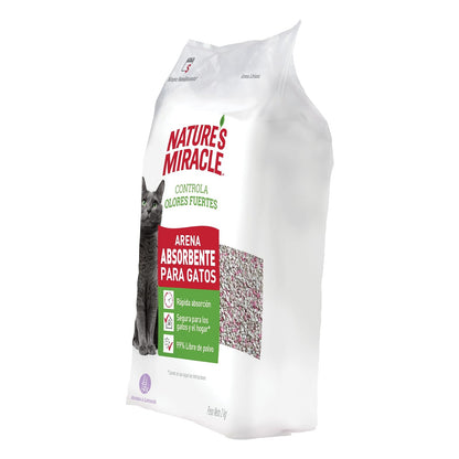 Nature's Miracle Arena para Gato Absorbente 99% sin Polvo Aroma Lavanda 2kg