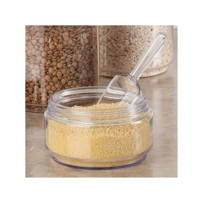 InterDesign Basic Cuchara dosificadora de 1/3 de taza, cucharas medidoras grandes de plástico, juego de 4 piezas para medidas de cocina, transparente
