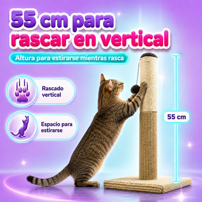 Fancy Pets Poste Rascador de 55 centímetros para Gato Color Natural