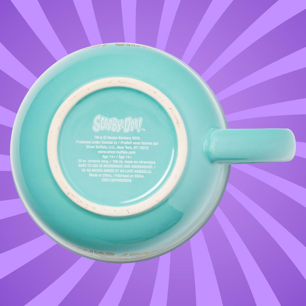 Silver Buffalo Scooby Doo - Taza de cerámica con tapa de plástico con ventilación