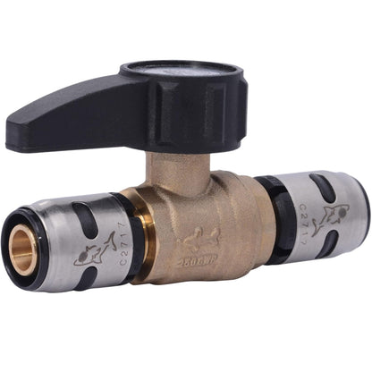 SharkBite Válvula de bola EvoPEX de 1/2 pulgada, empuje para conectar el ajuste de fontanería, PEX, K2222Z