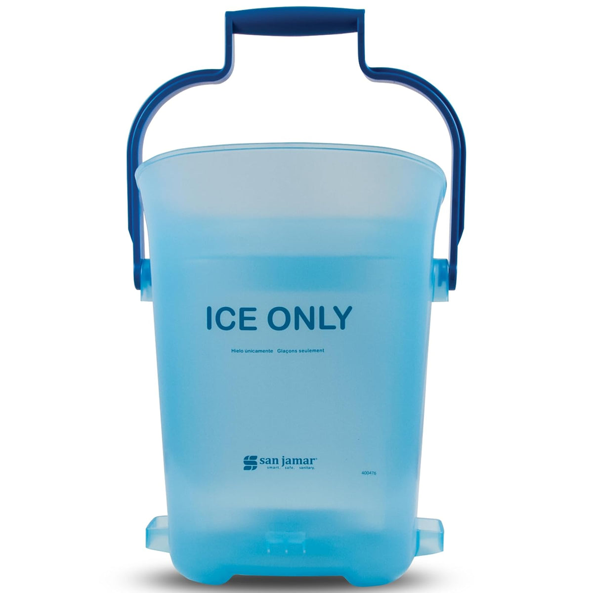 San Jamar Bolsa de hielo ligera de plástico, 6 galones, azul