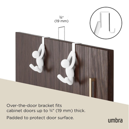 Umbra - Perchero Buddy 2 Ganchos Blanco