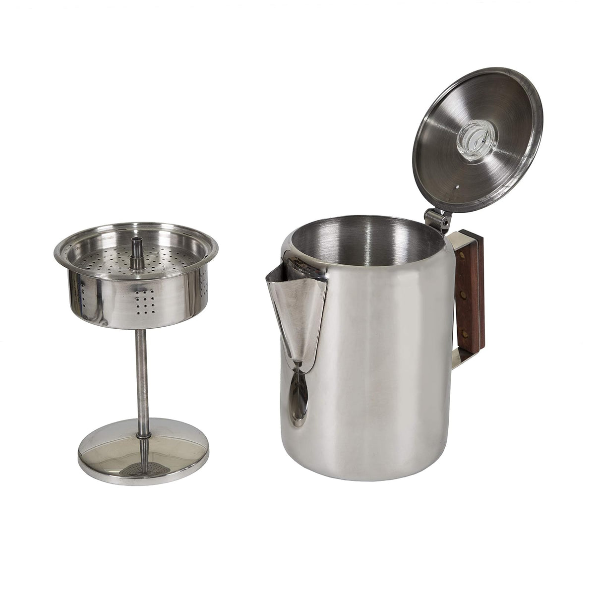StanSport - Cafetera percolater de acero inoxidable para 9 tazas