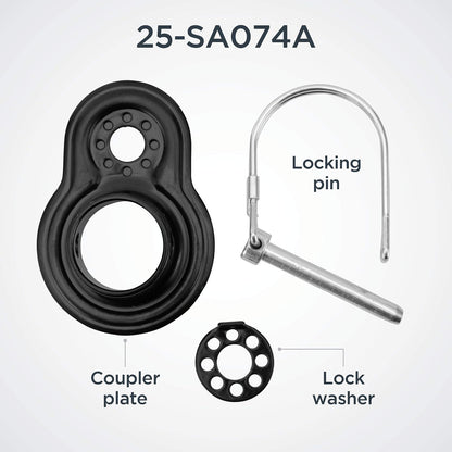 Schwinn - Acoplador de Enganche Compatible Tanto para Remolque de Bicicleta Instep, acopladores Planos y en ángulo para una Amplia Gama de portabicicletas, tamaños de Remolque, Modelos,