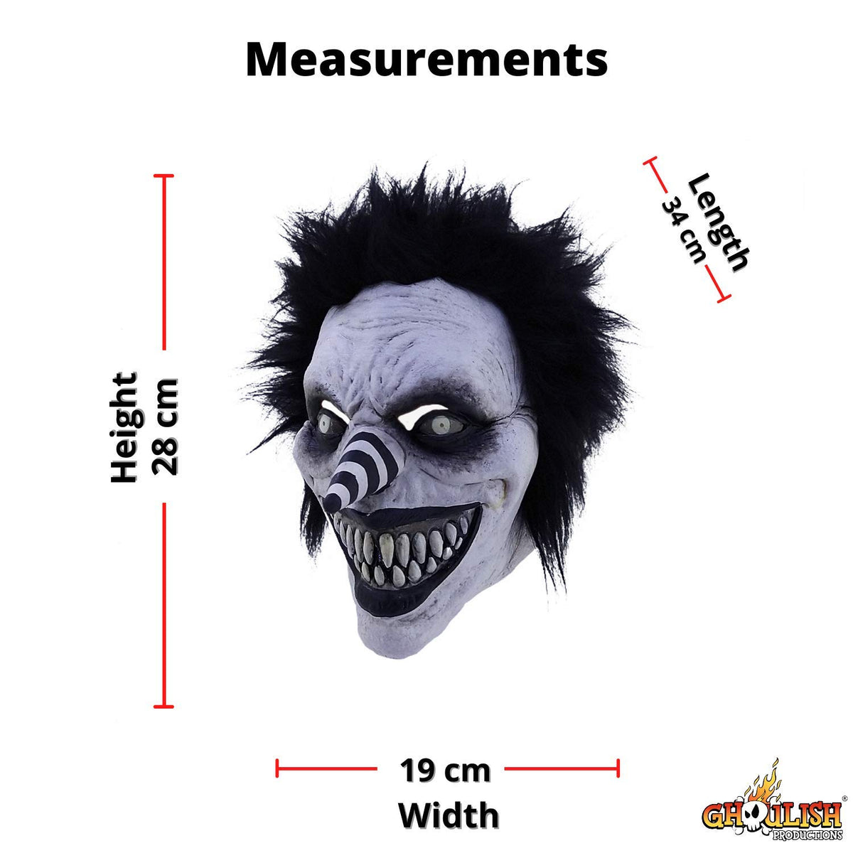 Máscara de CreepyPasta de Laughing Jack, Máscaras de Monstruos de Creepy Pasta Ideales para Disfraz de Halloween y Fiestas de Disfraces