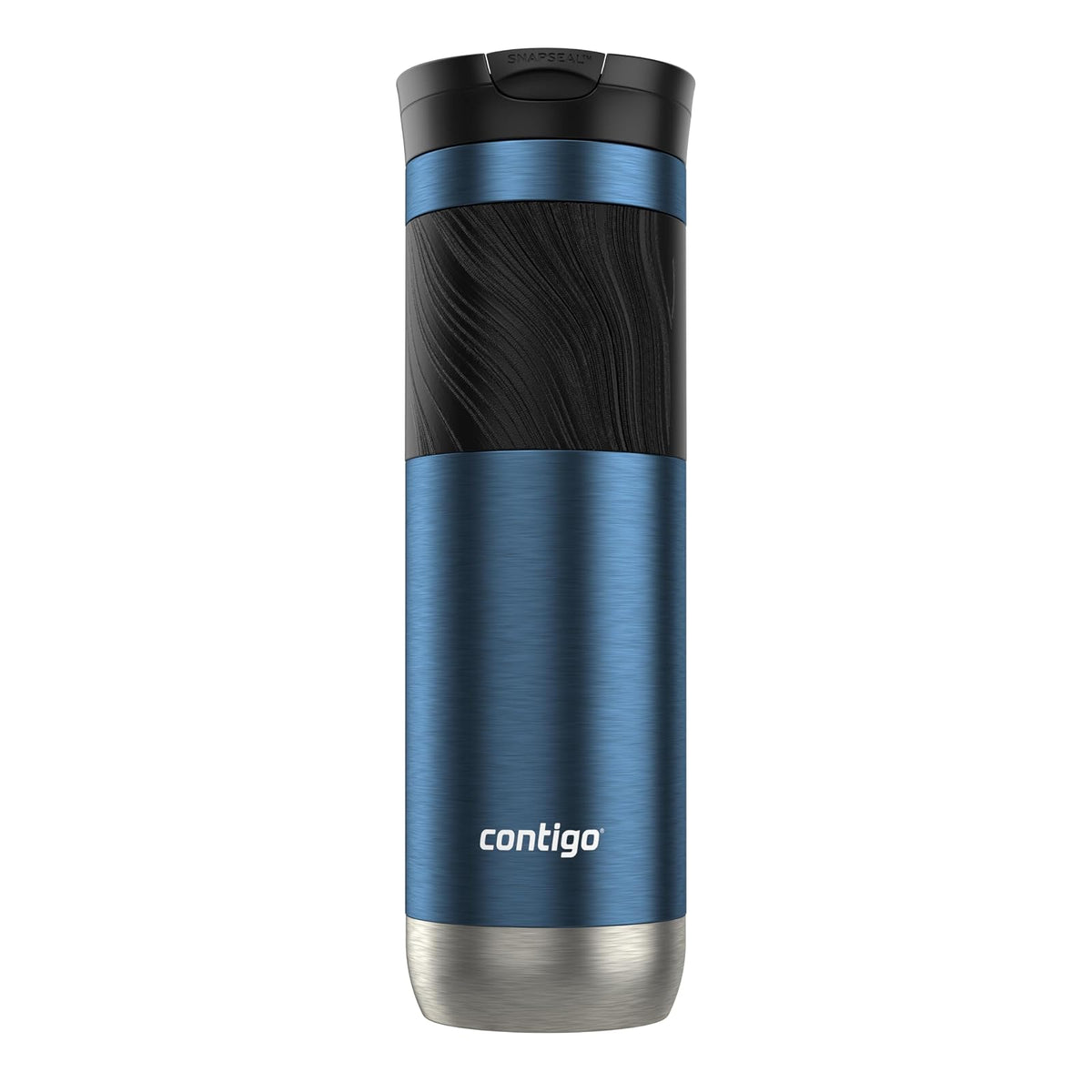 Contigo Vaso Térmico Acero Inoxidable 710 ML Azul Gloss Antiderrames Byron 2.0 Caliente Hasta por 9 Horas Libre de BPA