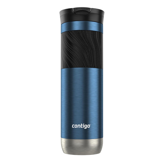 Contigo Vaso Térmico Acero Inoxidable 710 ML Azul Gloss Antiderrames Byron 2.0 Caliente Hasta por 9 Horas Libre de BPA