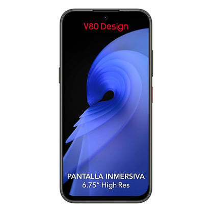 nubia Celular V80 Design 6.7” 120Hz, 50MP+2MP, 256GB+20 GB RAM(8GB + 12GB Dinámica), Android 16 Negro