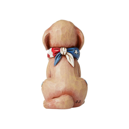 Enesco Jim Shore Heartwood Creek - Bandana patriótica para Cachorros, Figura en Miniatura, 3.5 Pulgadas, Multicolor