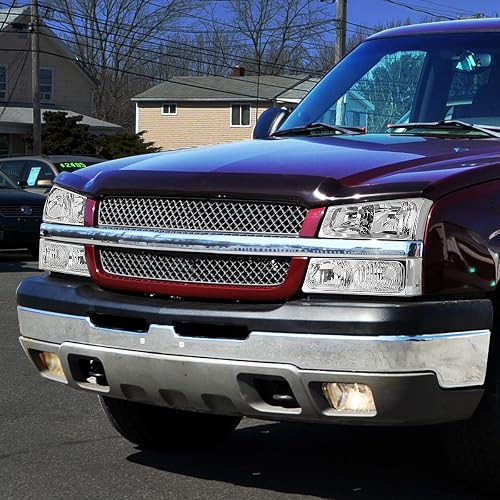 DNA MOTORING Faros Delanteros Chevy Silverado 1500 2500 3500 Avalanche Cromo Transparente