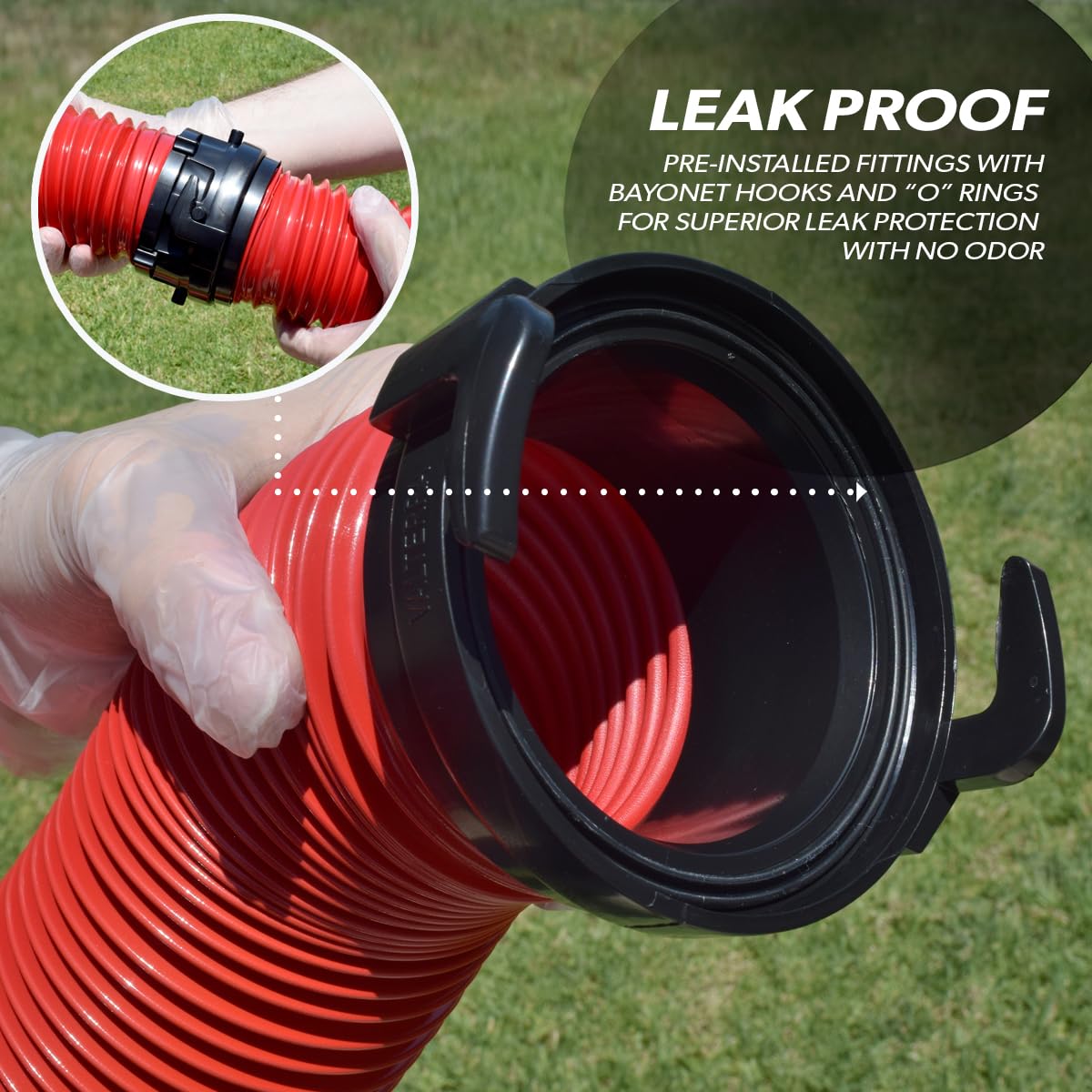 Valterra D04-0114 EZ Coupler Bayonet Sewer Hose Kit - 10'